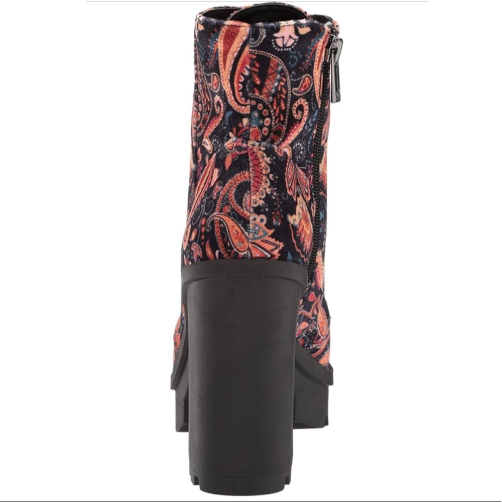 Jessica Simpson Lizzah Peep Toe Bootie Autumn Combo Size 7 - Picture 3 of 7